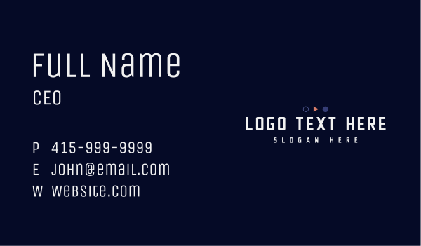 Generic Digital Wordmark Business Card Design Image Preview