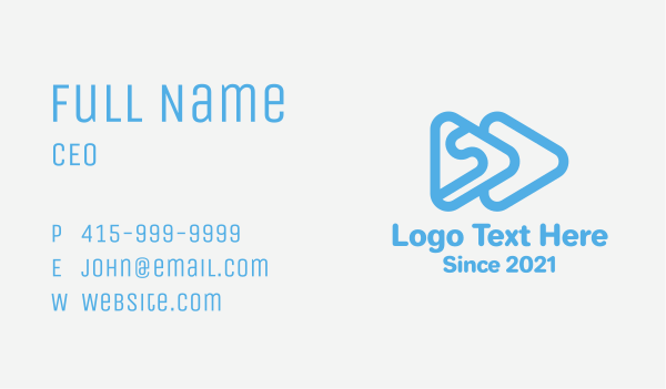 Fast Forward Letter S Business Card Design Image Preview