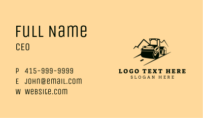 Road Roller Mountain Business Card Image Preview
