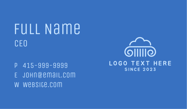 Cloud Law Business Card Design Image Preview