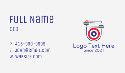 Curling Target Sport Business Card Image Preview