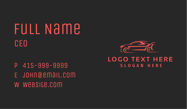 Fast Racing Car Business Card Design Image Preview