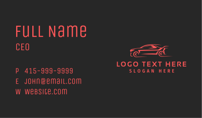 Fast Racing Car Business Card Image Preview