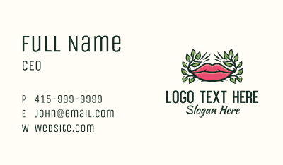 Organic Plant Lip Business Card Image Preview
