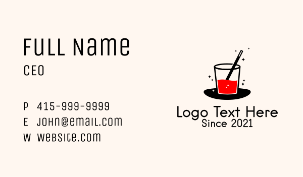 Magic Juice Drink  Business Card Design Image Preview