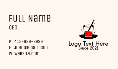 Magic Juice Drink  Business Card Image Preview