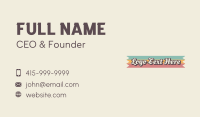 Retro Cursive Business Business Card Image Preview