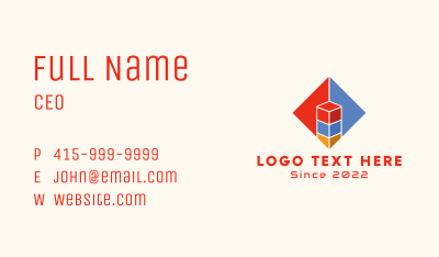 Multicolor Cube Block Business Card Image Preview