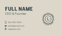 Cafe Corporate Lettermark Business Card Image Preview