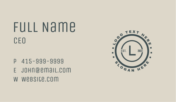 Cafe Corporate Lettermark Business Card Design Image Preview