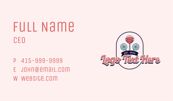 Lollipop Candy Store Business Card Design Image Preview