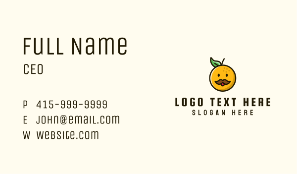 Orange Man Mascot Business Card Design Image Preview