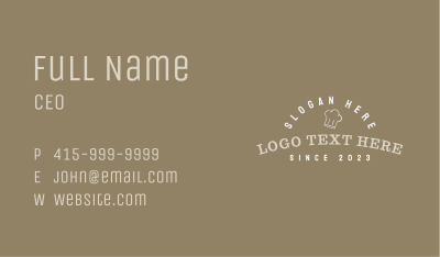 Chef Hat Wordmark Business Card Image Preview