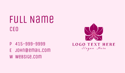 Pink Wellness Flower Business Card Image Preview