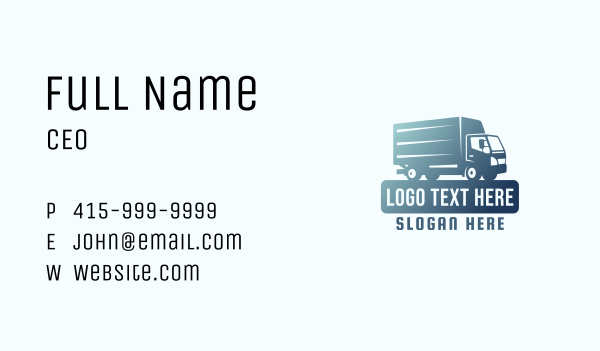 Delivery Truck Logistics Business Card Design Image Preview