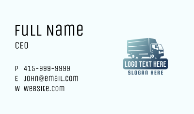 Delivery Truck Logistics Business Card Image Preview