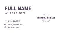 Flower Bouquet Wordmark Business Card Design