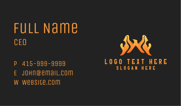Abstract Fire Phoenix Business Card Design Image Preview