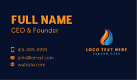 Droplet Fire & Ice Energy Business Card Design