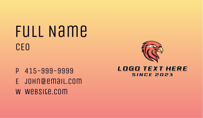 Eagle Bird Lightning Business Card Image Preview