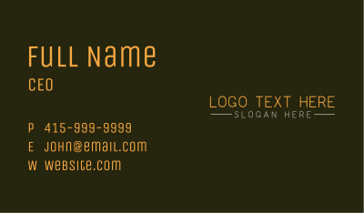 Modern Company Wordmark Business Card Image Preview