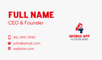 Red House Roof Number Business Card Image Preview