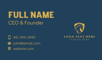 Golden Horse Shield Business Card Image Preview