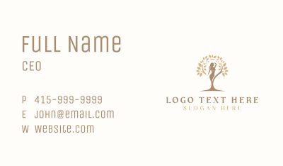 Woman Eco Wellness Business Card Image Preview