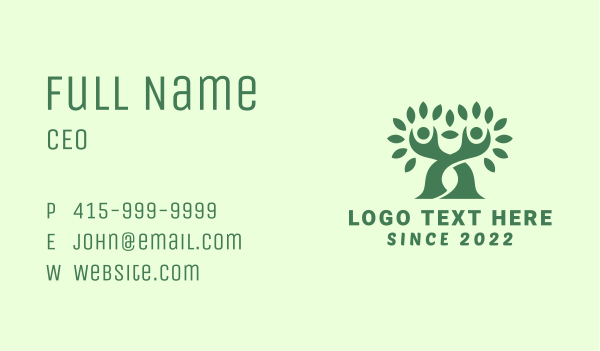 People Charity Tree Business Card Design Image Preview