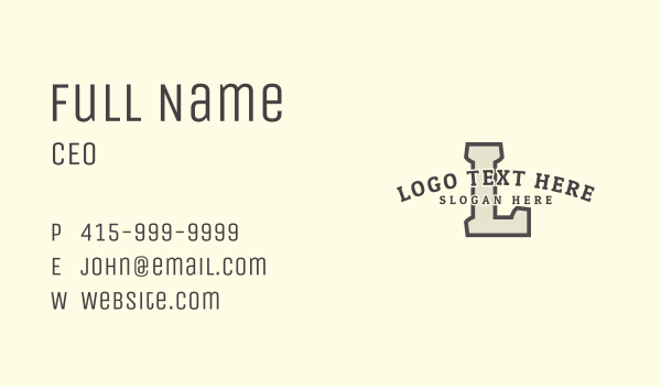Athletic Jersey Lettermark Business Card Design Image Preview