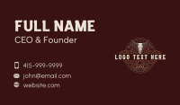 Vintage Bull Horn Business Card Design