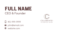 Elegant Boutique Monoline Letter C Business Card Image Preview