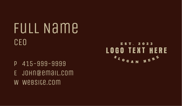 Rustic Grunge Wordmark Business Card Design Image Preview