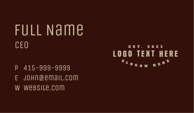 Rustic Grunge Wordmark Business Card Image Preview