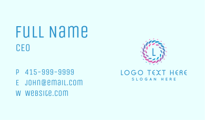 Abstract Circle Lettermark Business Card Image Preview