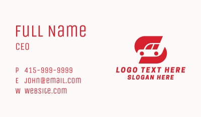 Red  Express Car Business Card Image Preview