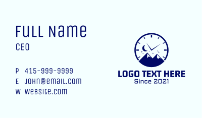 Evening Time Mountain Business Card Image Preview