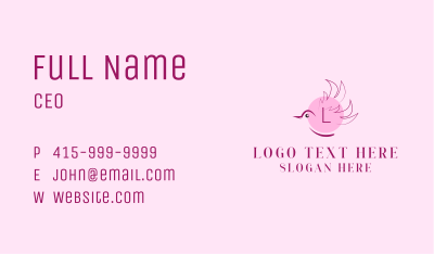 Sparrow Bird Lettermark Business Card Image Preview