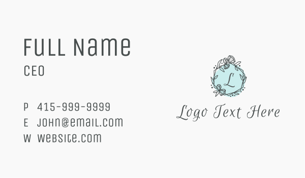 Floral Beauty Lettermark Business Card Design Image Preview