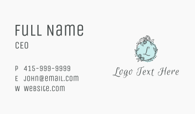 Floral Beauty Lettermark Business Card Image Preview