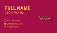 Script Brand Wordmark Business Card Image Preview