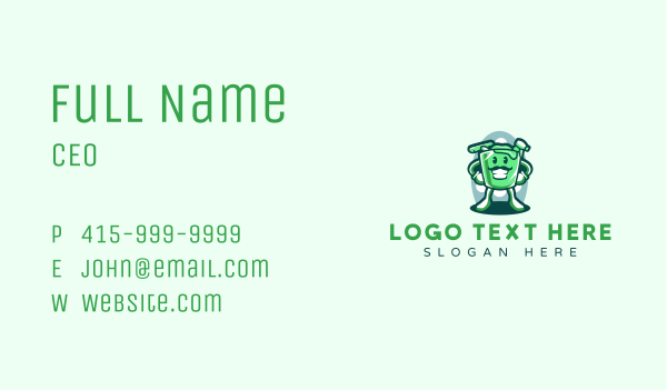 Tidy Washing Bucket Business Card Design Image Preview