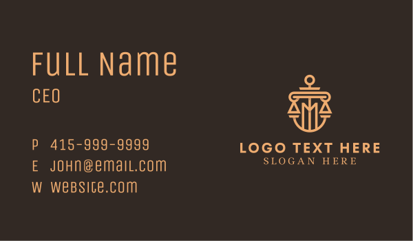 Column Law Scale Firm Business Card Design Image Preview