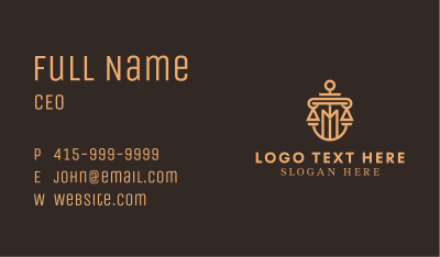 Column Law Scale Firm Business Card Image Preview