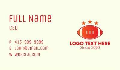 Red Football Team Crest Business Card Image Preview