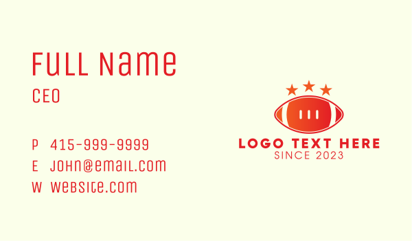 Red Football Team Crest Business Card Design Image Preview