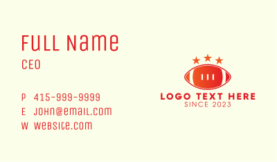 Red Football Team Crest Business Card Image Preview