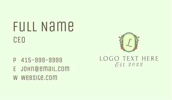 Garden Leaves Letter Business Card Design Image Preview