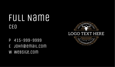 Bull Ranch Emblem Business Card Image Preview