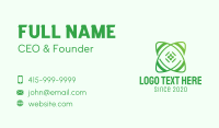 Green Gradient Rugby Ball Business Card Image Preview